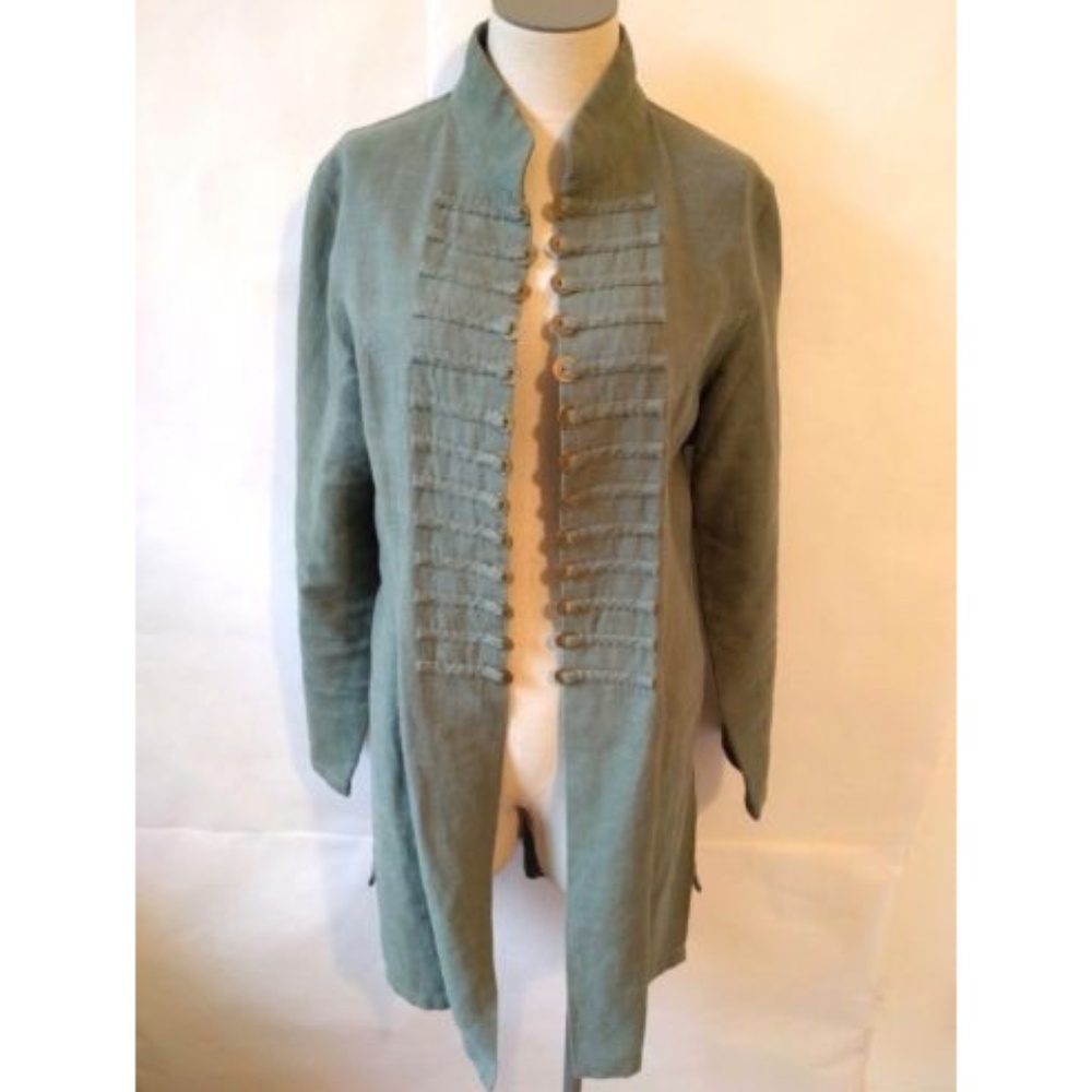 Soft Surroundings M Sheffield Jacket Aqua Steel